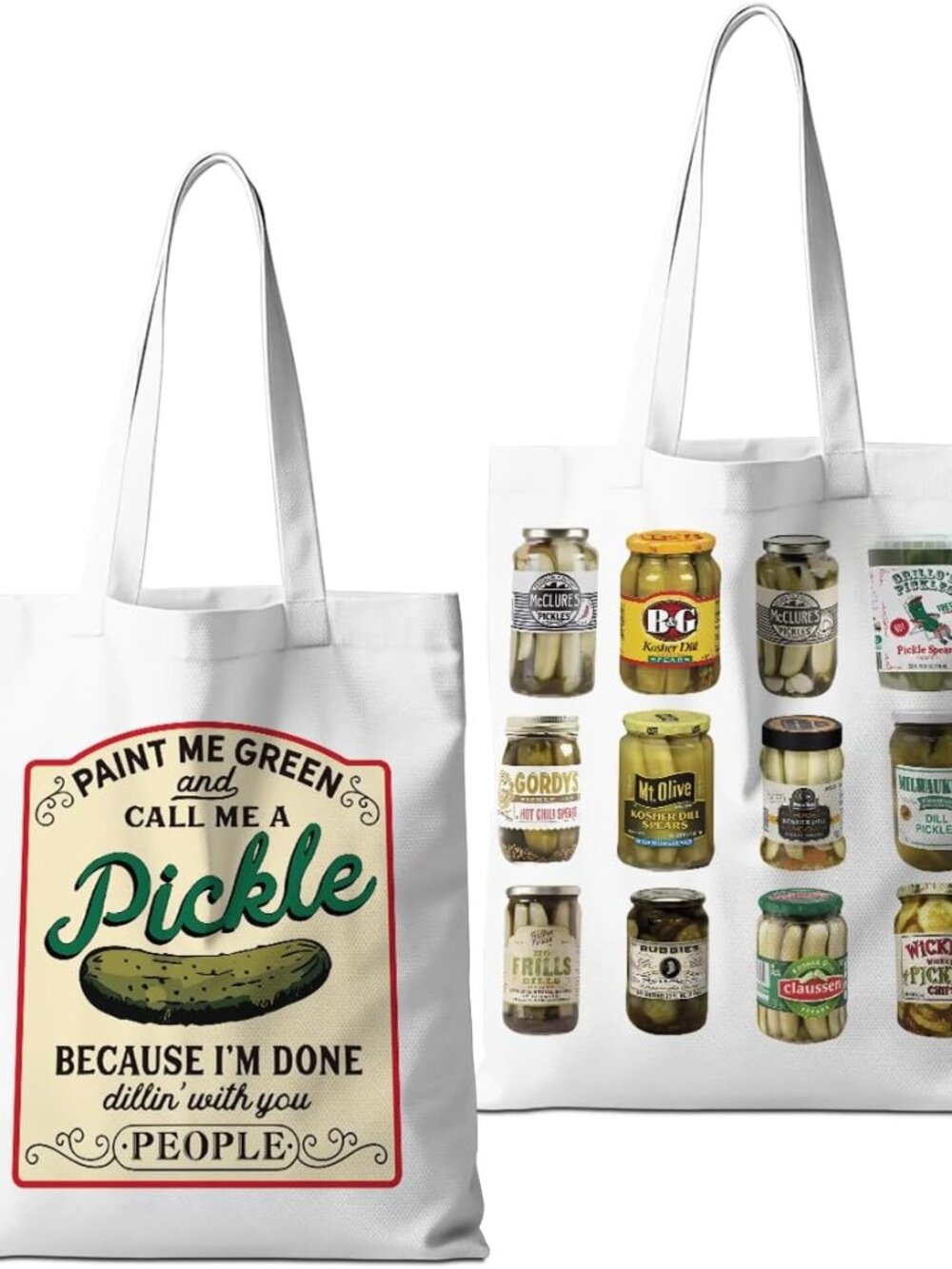 Pickle Tote Bag Aesthetic Shopping Gifts for Pickle Lovers Women Friends